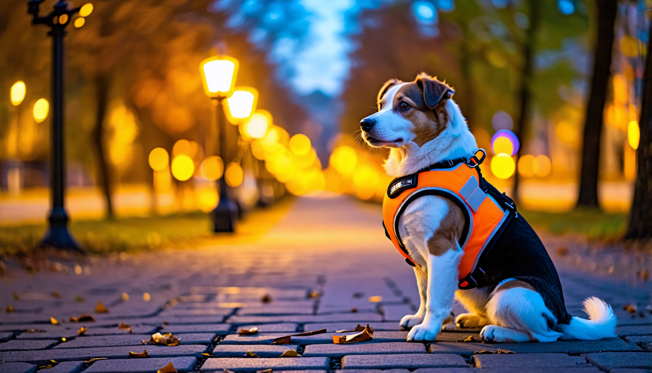 Ensure your furry friend's safety and style with a reflective dog harness that enhances visibility d