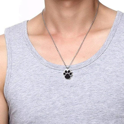 Elegant Silver Paw Print Necklace best dog lover gifts for her