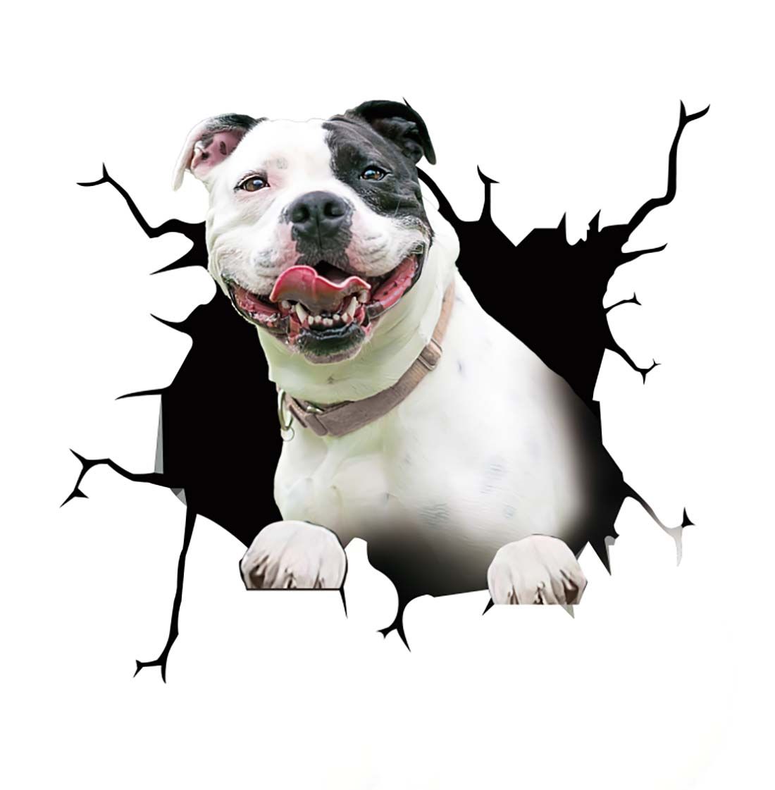Broken Window Sticker - Dog's Love Store