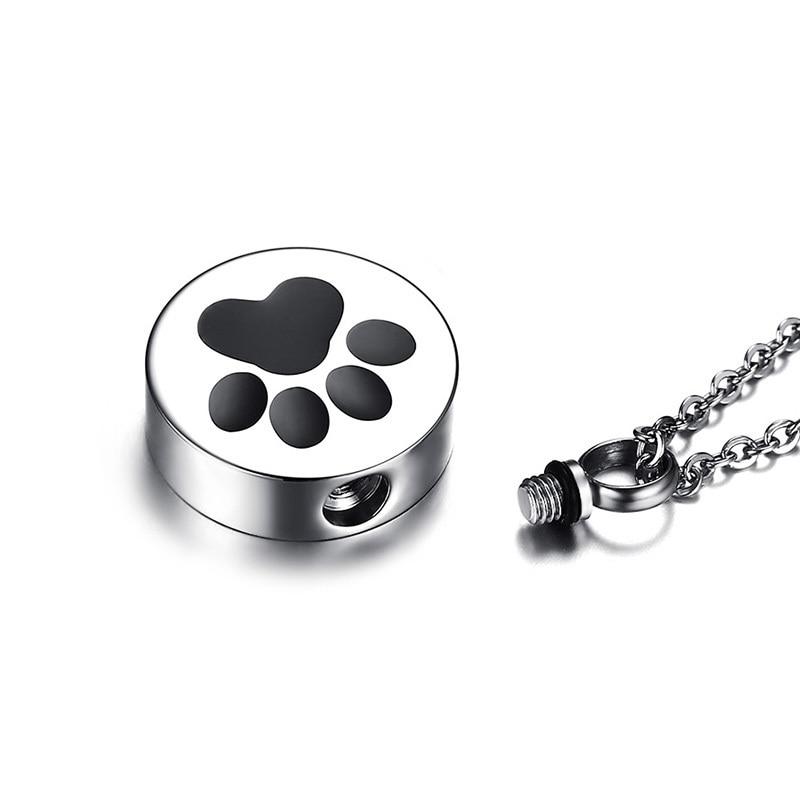Sterling Silver CZ Small Dog Paw Pendant