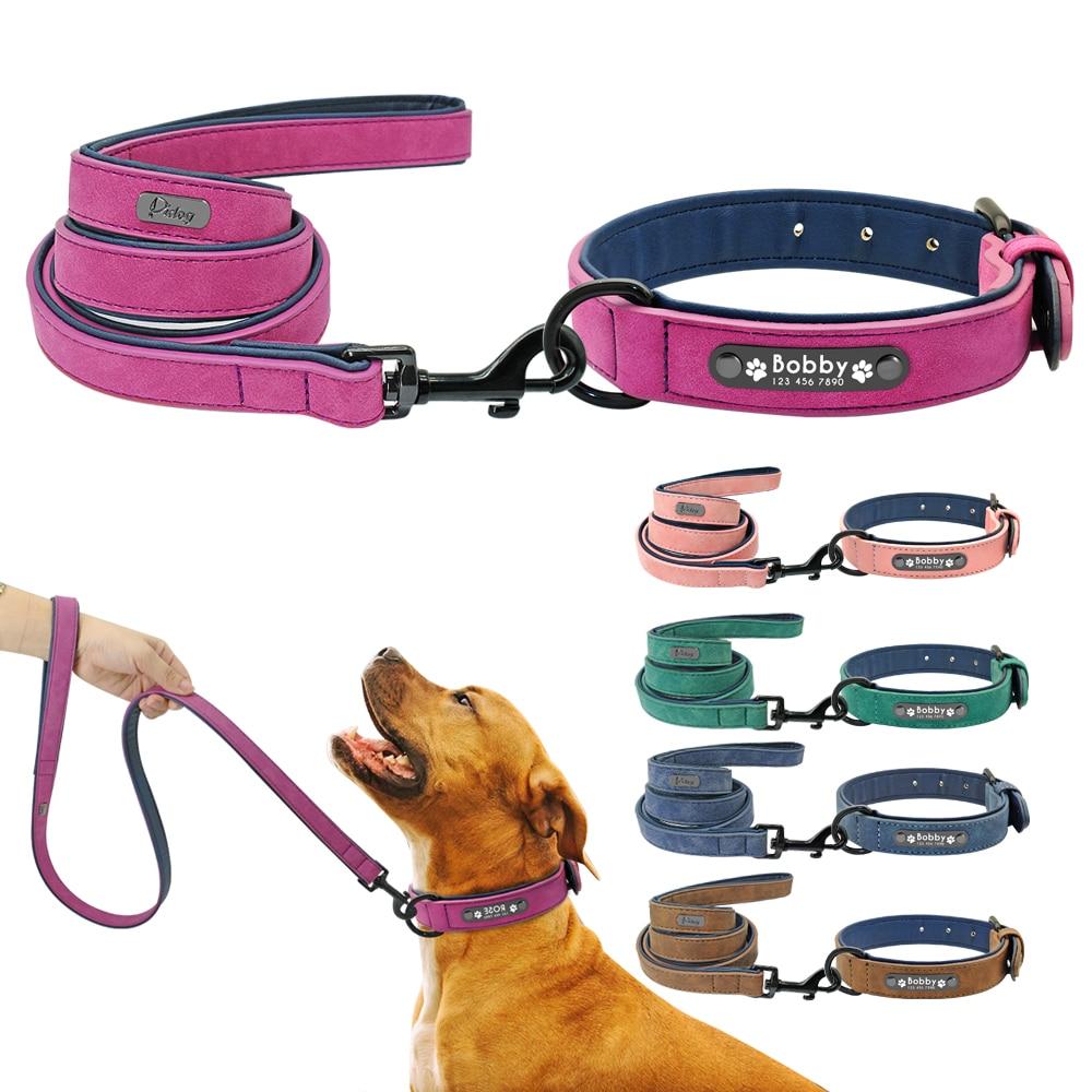 Leather Collar & Leash - Dog's Love Store
