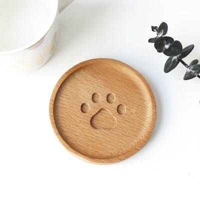 Paw Wooden Coaster - Dog's Love Store